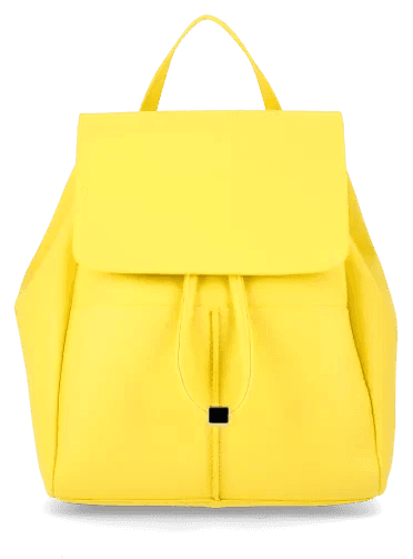 Mochila amarilla como ejemplo de fotografía de producto