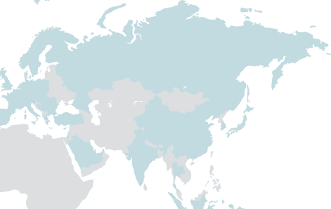 Asia and Middle East partner coverage map
