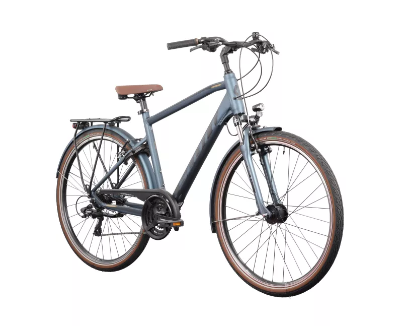 Packshot de bicicleta urbana gris