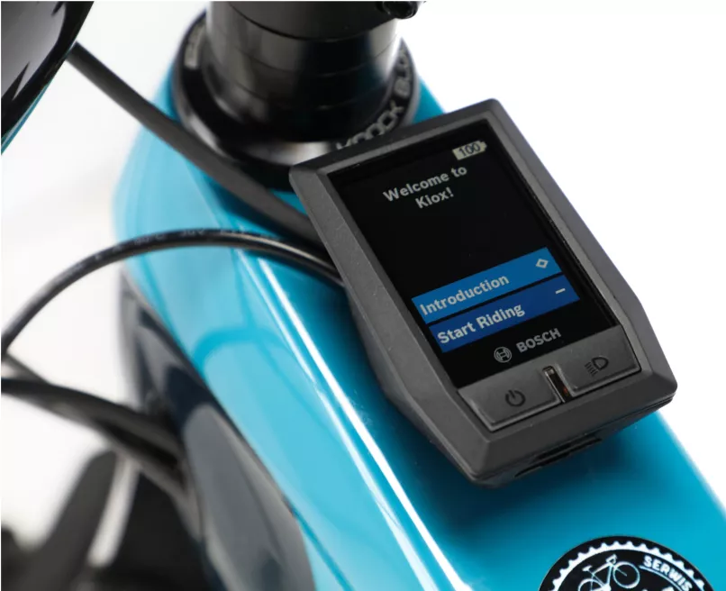 Packshot de detalle de pantalla de bicicleta eléctrica