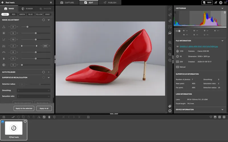 Deja que el AI Masking procese la imagen