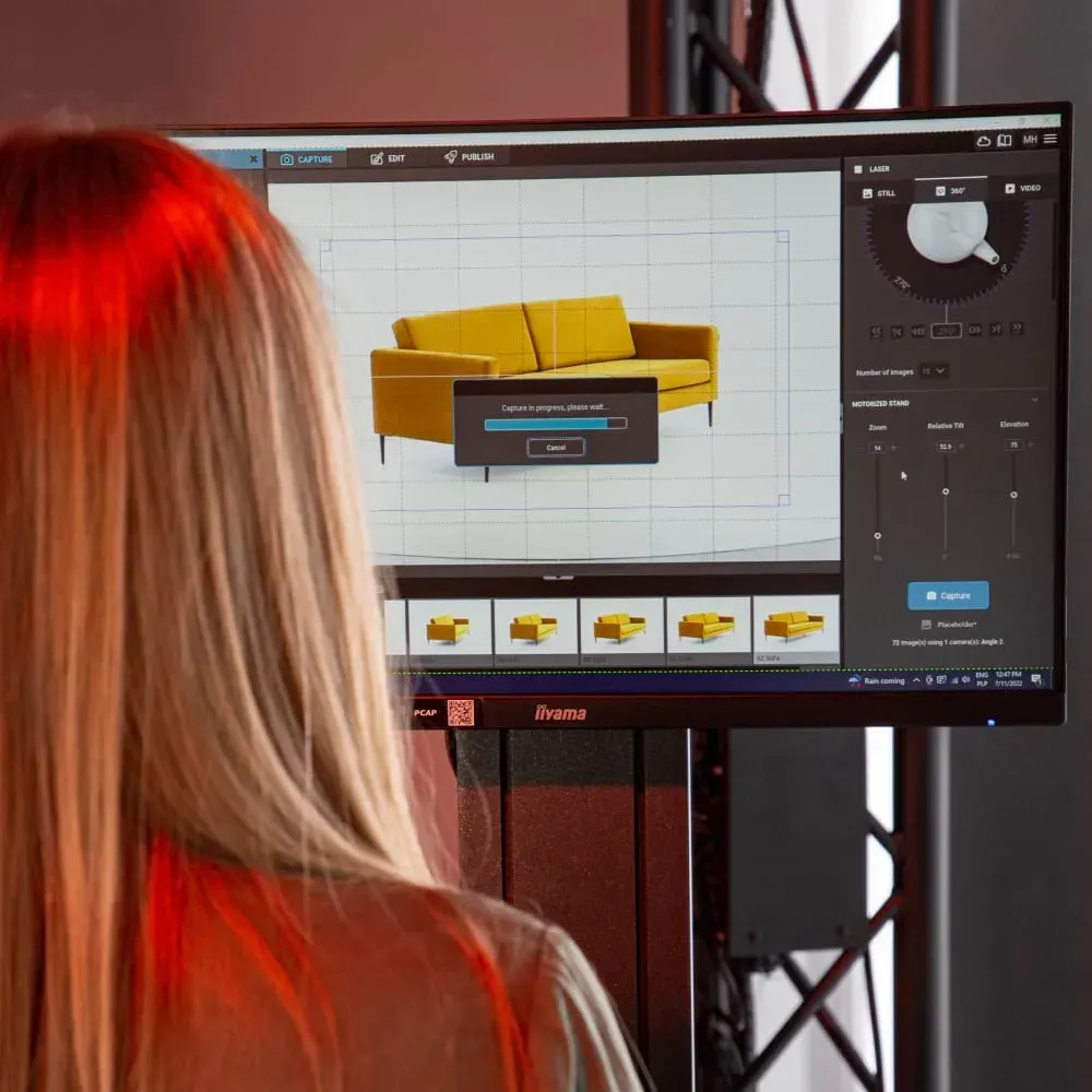 Software de edición de fotos de producto para fotografía de mobiliario en 360
